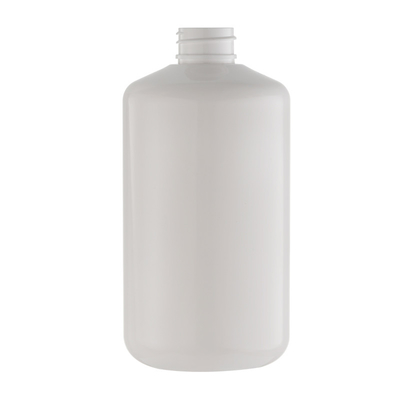 Sütlü Beyaz Yuvarlak Plastik Şişe PET Malzeme / Kozmetik Ambalaj Şişesi